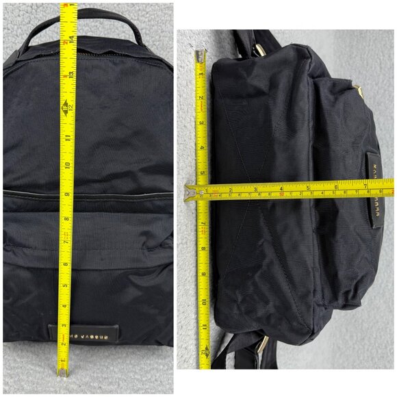 Marc Jacobs Bag Womens Black Varsity Backpack Nylon Book Travel Small Medium 1 - Picture 12 of 12